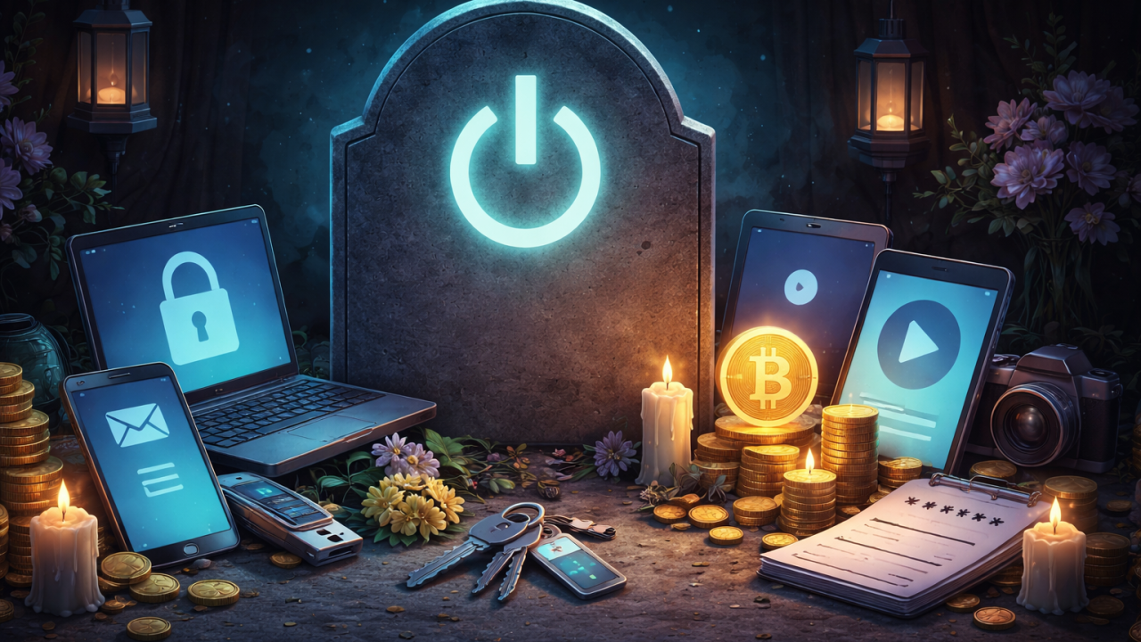 Banner do artigo Direito: Herança Digital: o que acontece com sua vida online depois da sua morte?